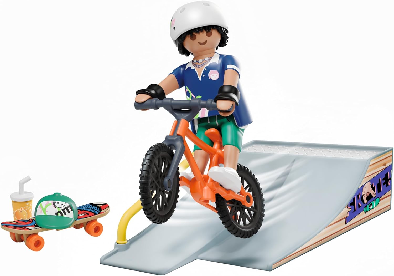 PLAYMOBIL 71798 Skateboard mit Rampe Action-Set für Kinder PLAYMOBIL 71798 Skateboard mit Rampe Action-Set für Kinder