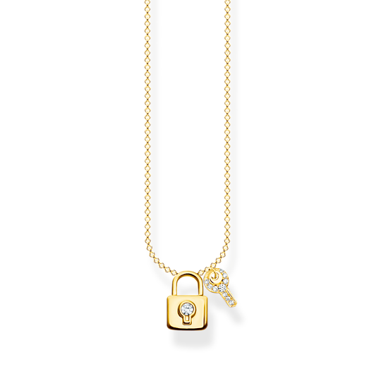 Thomas Sabo Kette Schloss Mit Schlüssel Gold Länge 45 Cm Thomas, Sabo, Kette, Schloss, Mit, Schlüssel, Gold, Länge, 45, Cm, Zubehor, Schmuck, Halskette, Anhänger