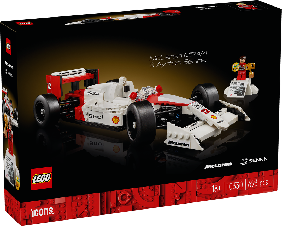 LEGO_10330_McLaren_MP4/4_&_Ayrton_Senna, Auto, Formel Eins, Rennwagen, Fahrzeug, Rad