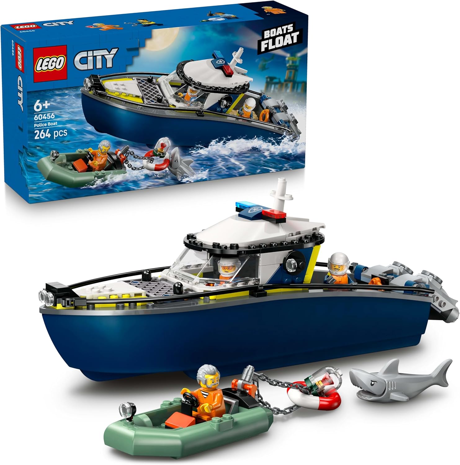 LEGO® City 60456 Verfolgungsjagd im Polizeiboot Boot, Transport, Fahrzeug