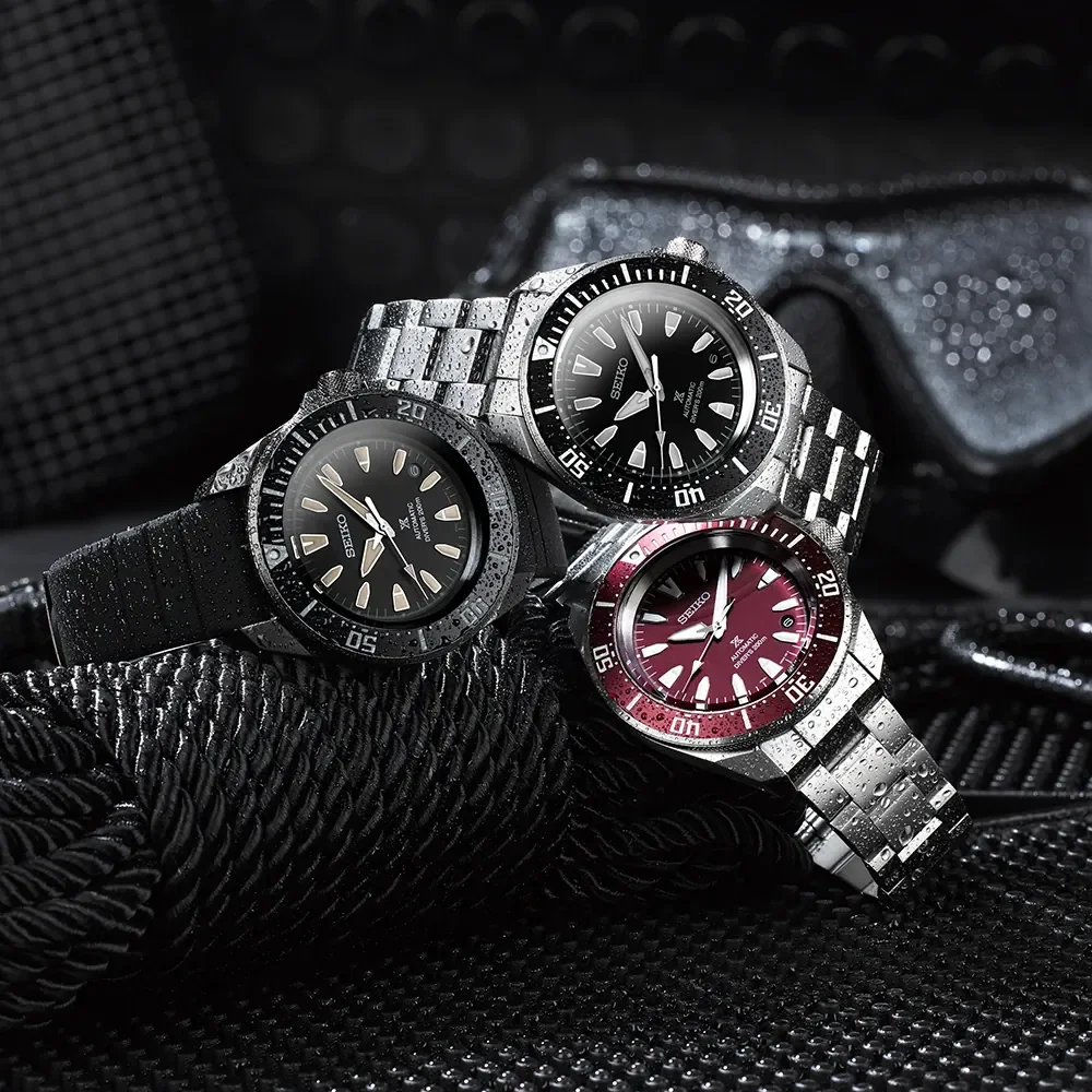 Seiko SRPL11K1 Prospex Automat Silber Rot Uhr