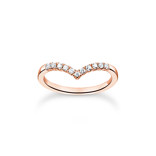 Thomas Sabo Ring V-Form Mit Weißen Steinen Gr. 52 Rosegold Thomas, Sabo, Ring, V-Form, Mit, Weißen, Steinen, Gr., 52, Rosegold, Zubehor, Schmuck, Ring, Diamant, Edelstein