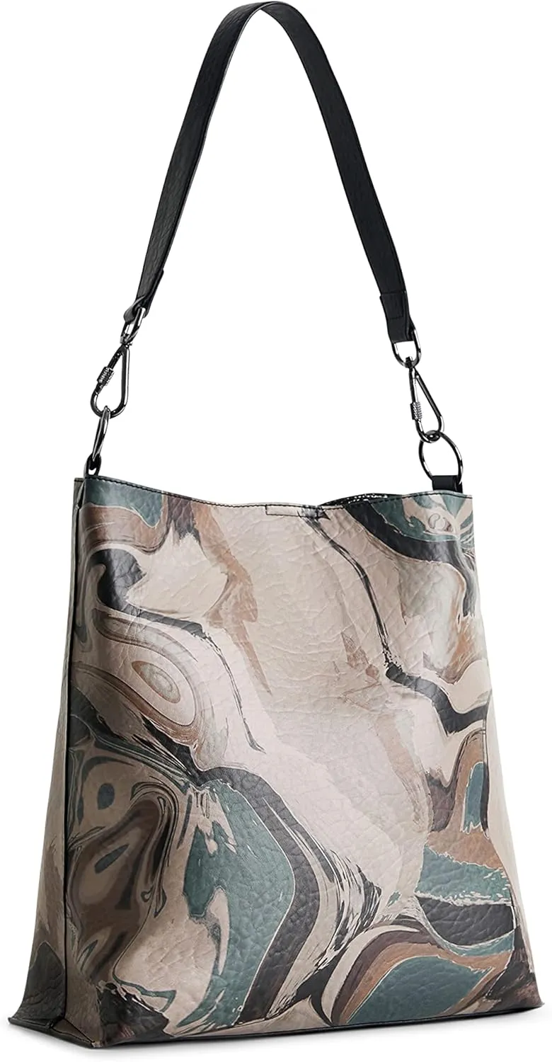 Desigual Damen „Inca Bu“ - Braun mit Camouflage-Muster 22WAXPB1 Handtasche