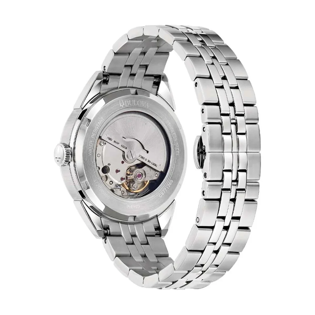 BULOVA 96B424 Uhr Herren Sutton Auto Silber Grün