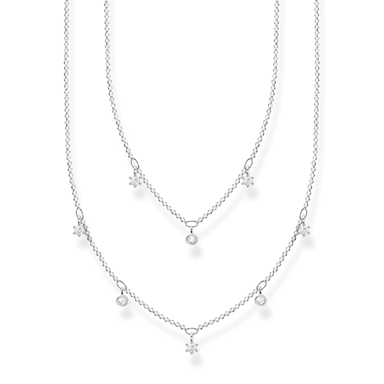 Thomas Sabo Kette Steine Silber Doppelreihig Weiße Länge 45 Cm Ke2072-051-14 Thomas, Sabo, Kette, Steine, Silber, Doppelreihig, Weiße, Länge, 45, Cm, Ke2072-051-14, Zubehor, Schmuck, Halskette, Diamant, Edelstein