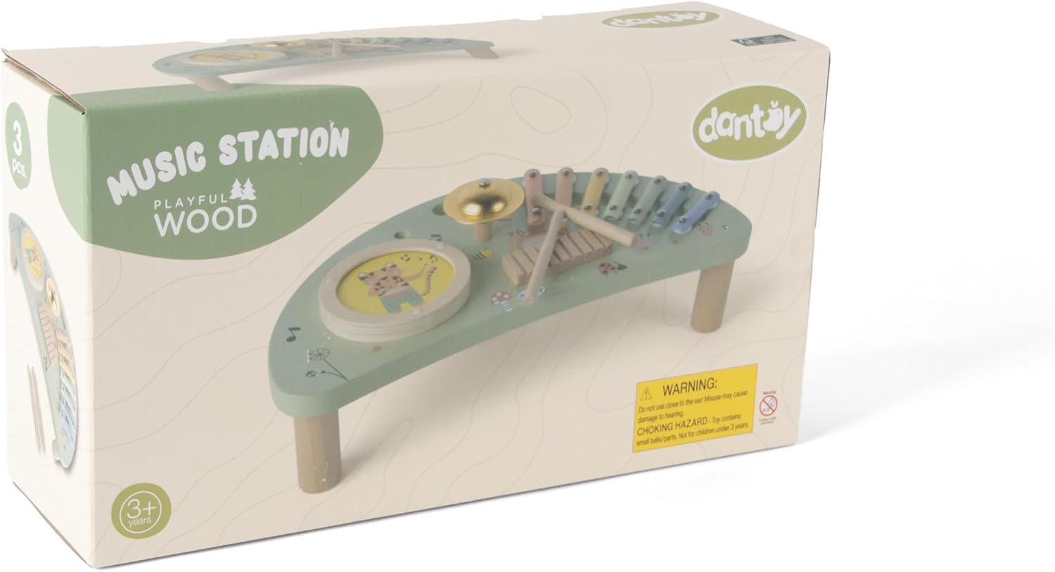 Dantoy 4776 Musikstation - Holzspielset in Geschenkbox, 3-teilig