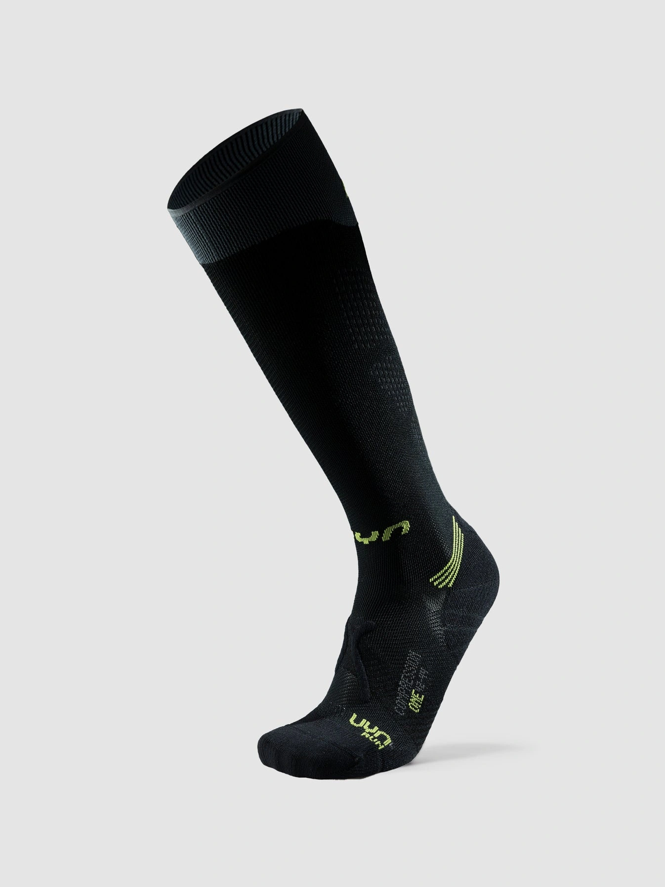 UYN Herren Kompressions-Laufsocken Compression One S100330B214 - Schwarz/Grau/Limette GR. 39/41