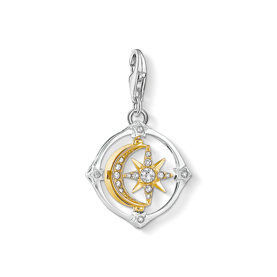 Thomas Sabo Anhänger Charm-Club Mond & Stern Beweglich 925 Sterling Silber Vergoldet Gelbgold Zirkonia Mehrfarbig 1815-414-7 Thomas, Sabo, Anhänger, Charm-Club, Mond, &, Stern, Beweglich, 925, Sterling, Silber, Vergoldet, Gelbgold, Zirkonia, Mehrfarbig, 1815-414-7, Zubehor, Anhänger, Ohrring, Schmuck, Medaillon