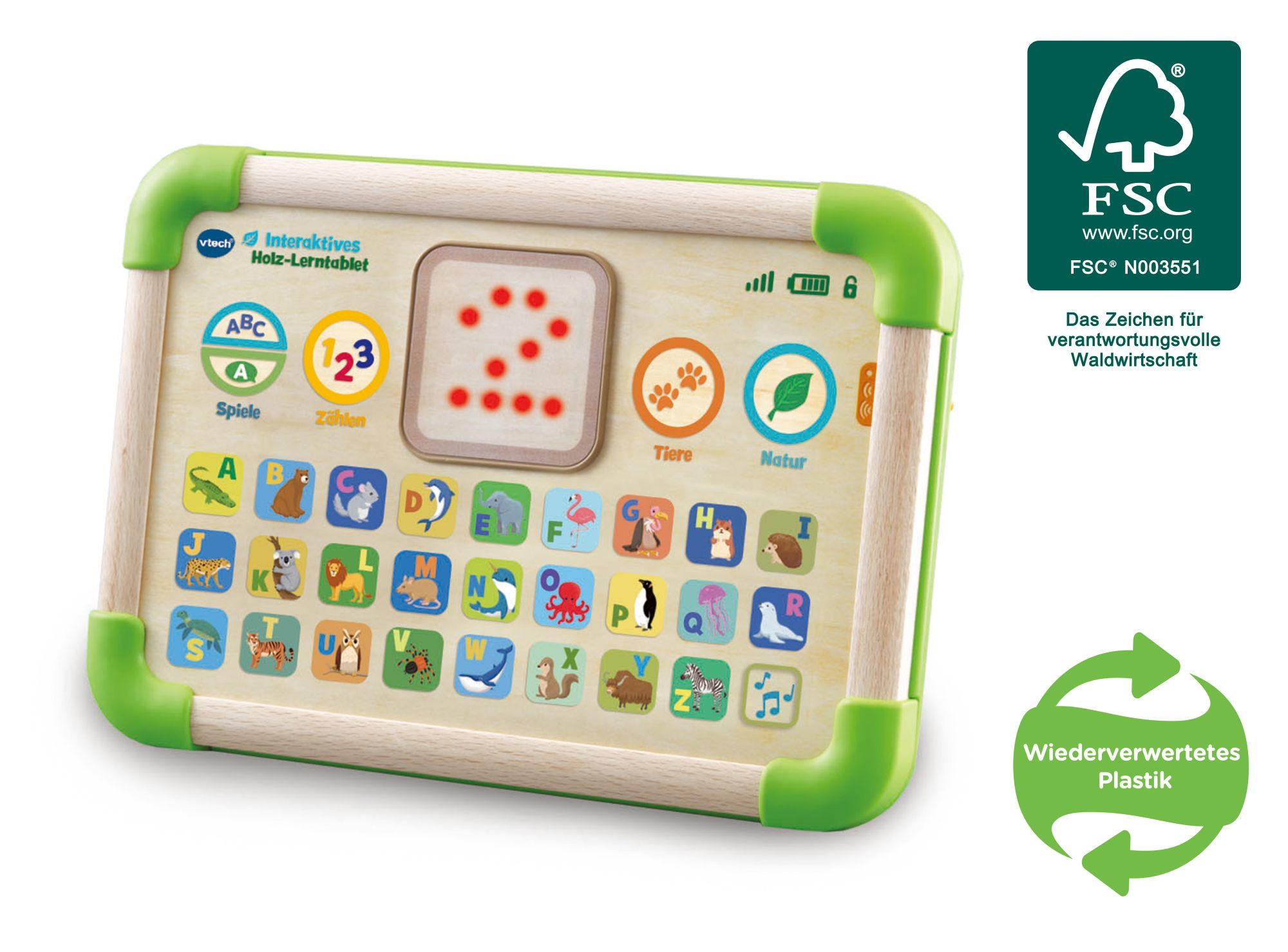 VTech Interaktives Holz-Lerntablet