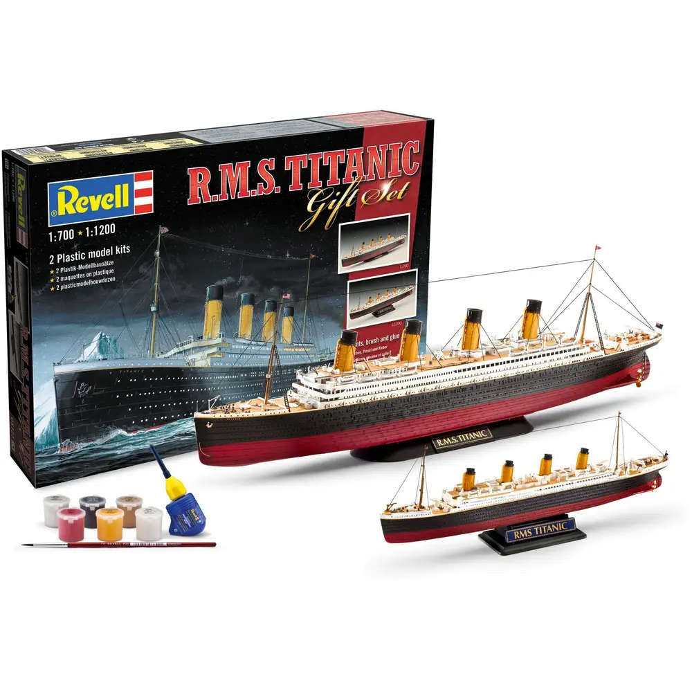 Revell 05727 Geschenk-Set R.M.S. Titanic – Doppelmodell 1:700 & 1:1200