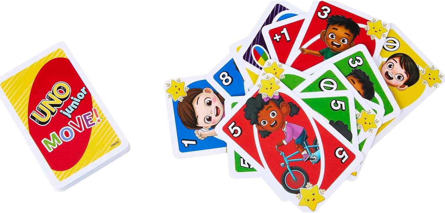 UNO Junior Move Die bewegte Version des Klassikers Mattel HNN03 Person, Gesicht, Kopf