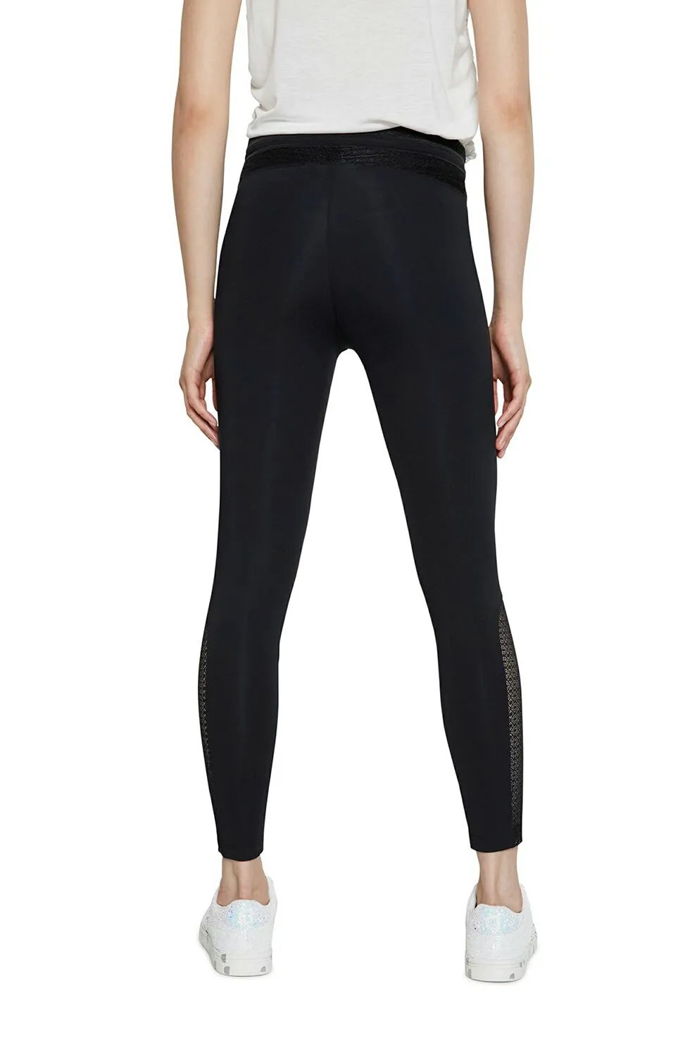 Desigual Damen Leggings „Desagujado“ - Schwarz 21SONK072000 GR. M