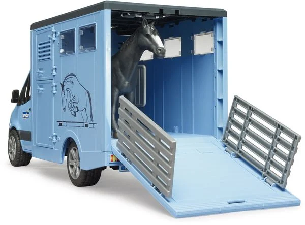 Bruder 02674 MB Sprinter Tiertransporter mit 1 Pferd