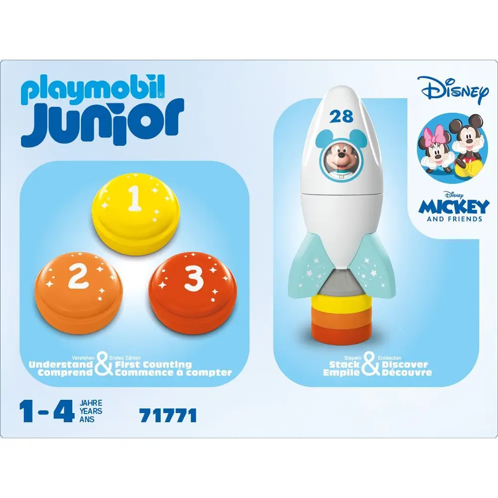 PLAYMOBIL 71771 JUNIOR & Disney: Micky Maus' Raketen- & Weltraum-Abenteuer