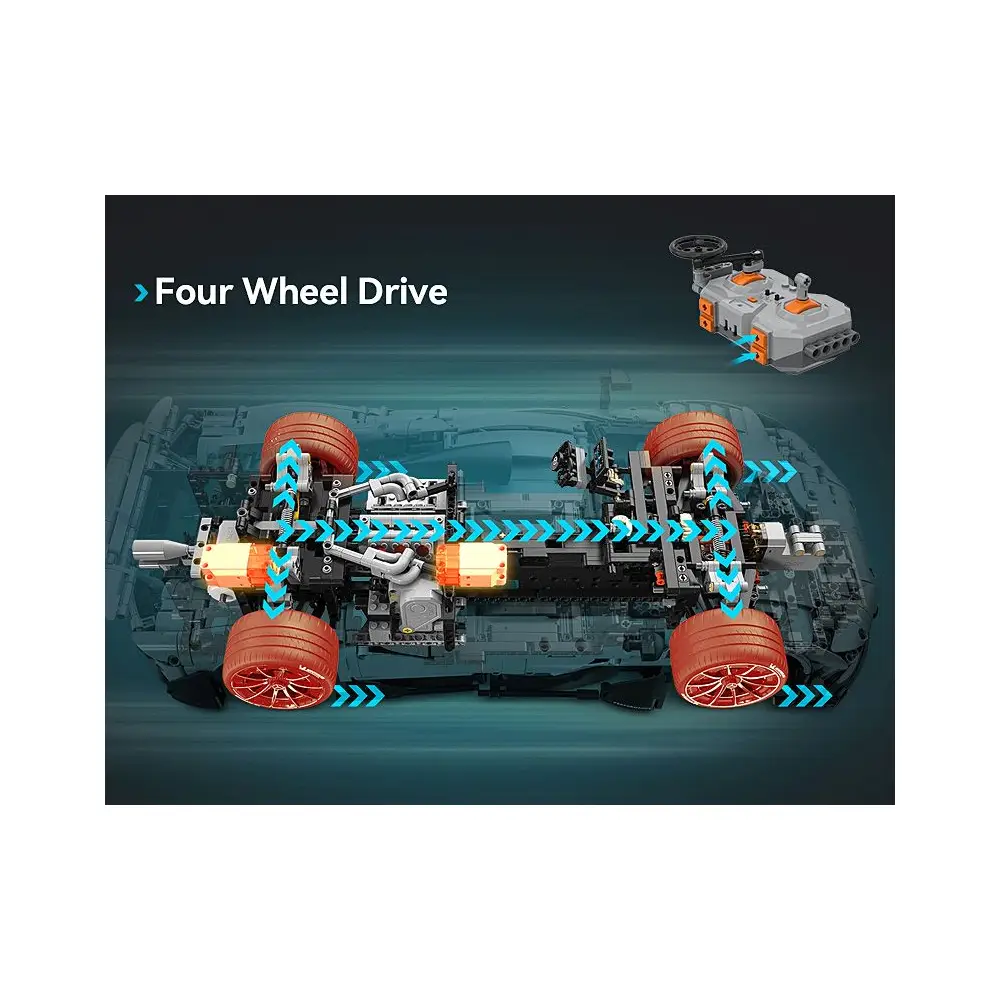 CaDA Mercedes-AMG ONE 1:8 grau 2,4GHz Bricks