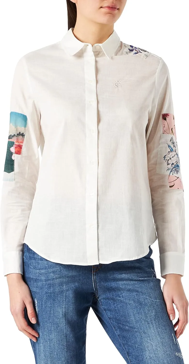 Desigual Damen Bluse „Kioto Heart“ - Weiß 22SWCW28 GR. XS