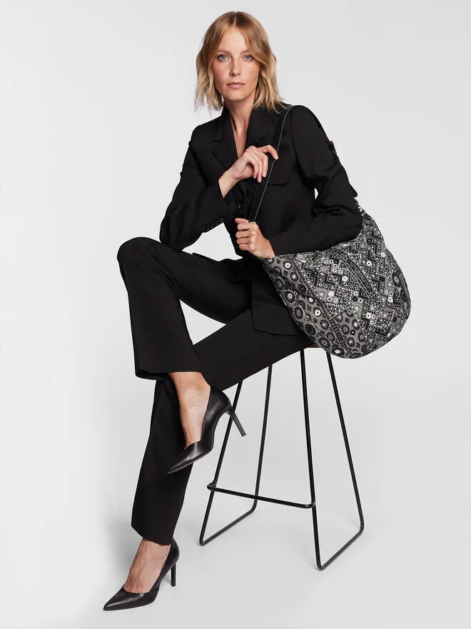 Desigual Damen Handtasche 22SAXA35 - Schwarz