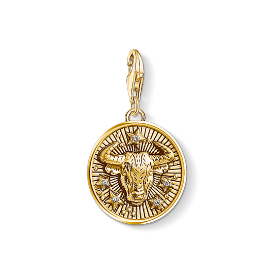 Thomas Sabo Anhänger Charm-Club Sternzeichen Stier 925 Sterling Silber Vergoldet Gelbgold Zirkonia 1653-414-39 Thomas, Sabo, Anhänger, Charm-Club, Sternzeichen, Stier, 925, Sterling, Silber, Vergoldet, Gelbgold, Zirkonia, 1653-414-39, Zubehor, Gold, Anhänger