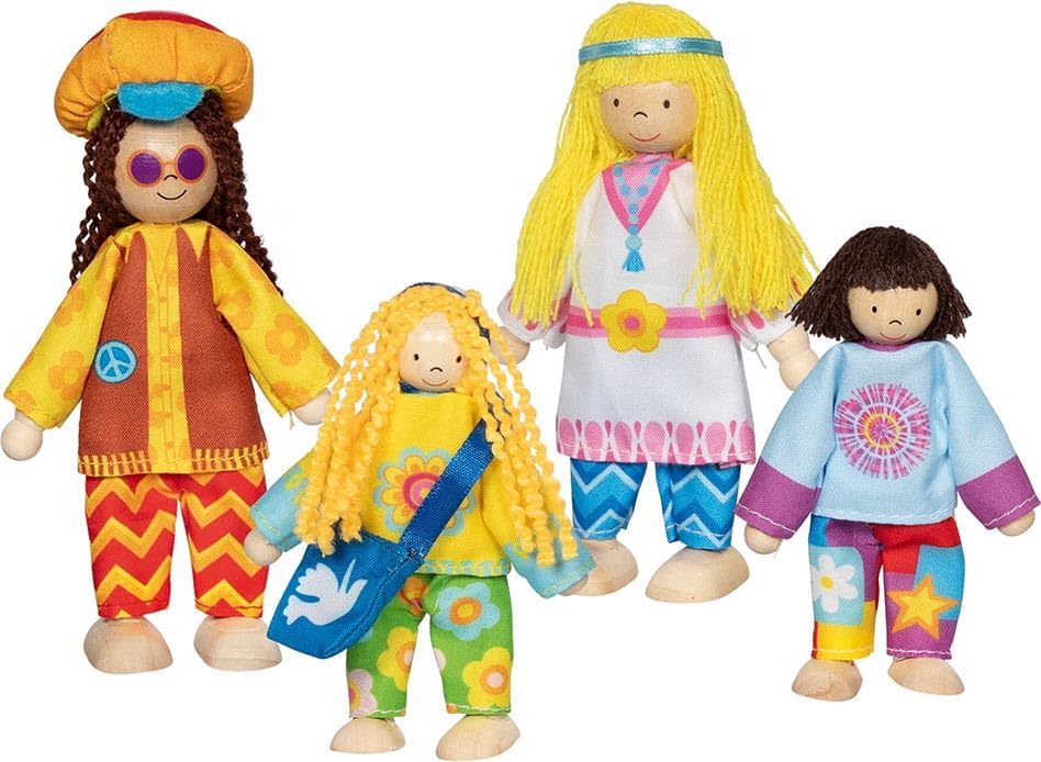GOKI 51442 Biegepuppen Familie Love & Harmony - 12-teiliges Spielset