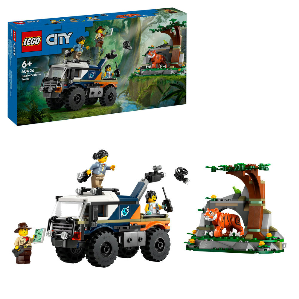LEGO® City Dschungelforscher-Truck 60426 Spielzeug, Abschleppwagen, Fahrzeug, Rad, Person