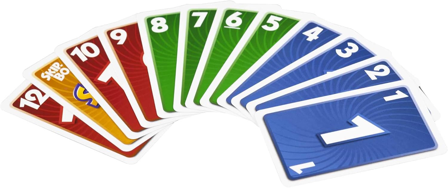 Skip-Bo - Strategisches Kartenspiel für die ganze Familie (52370) Text, Nummer, Symbol