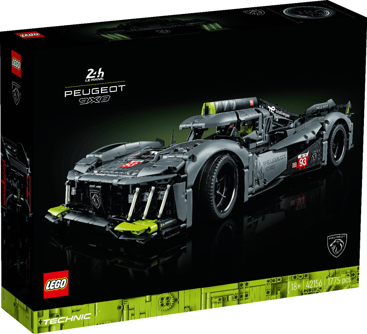 LEGO_42156_PEUGEOT_9X8_24H_Le_Mans_Hybrid_Hypercar, Maschine, Rad, Formel Eins, Sprach, Leichtmetallfelge