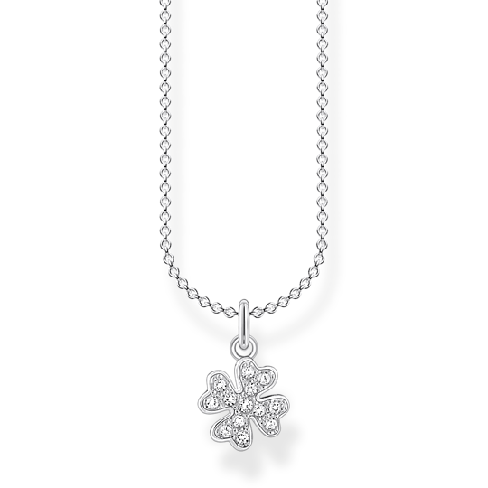 Thomas Sabo Kette Kleeblatt Pave Silber Länge 45 Cm Ke2036-051-14 Thomas, Sabo, Kette, Kleeblatt, Pave, Silber, Länge, 45, Cm, Ke2036-051-14, Zubehor, Schmuck, Halskette, Diamant, Anhänger