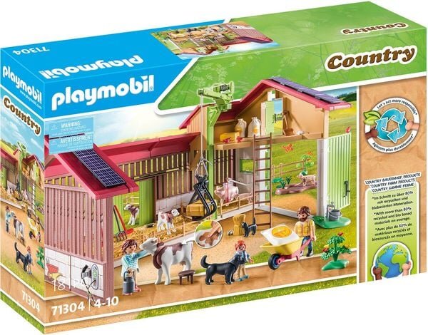 PLAYMOBIL, 71304, Großer, Bauernhof, Spielbereich, Person, Drinnen, Spielbereich, im, Freien, Hund