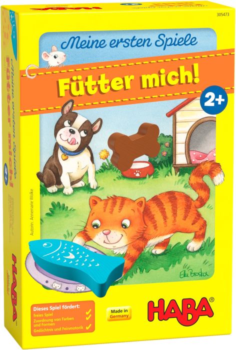 HABA, Meine, ersten, Spiele:, Fütter, mich!, Kooperatives, Memo-, und, Zuordnungsspiel, mit, Tierfiguren