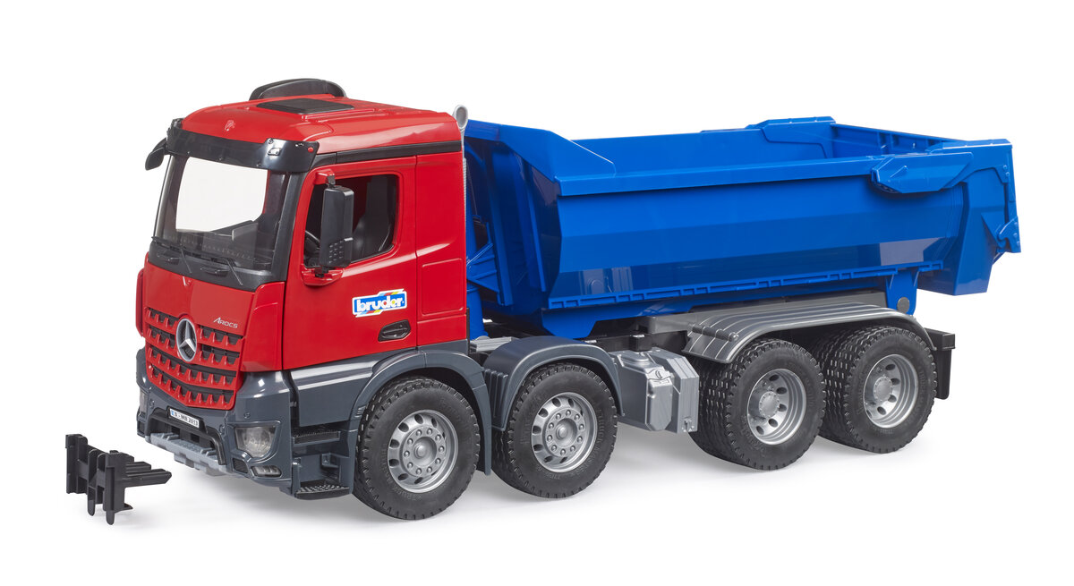 Bruder_03621_Mb_Arocs_Halfpipe_Kipp-Lkw, lkw, Fahrzeug, Anhänger-LKW, Maschine, Rad