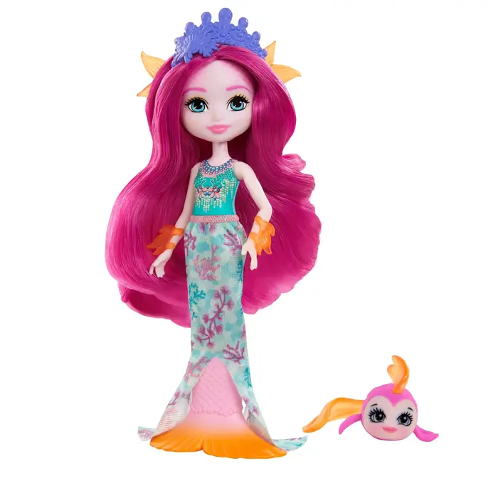 Enchantimals Royals Meerjungfrau Puppe mit Tierfreund