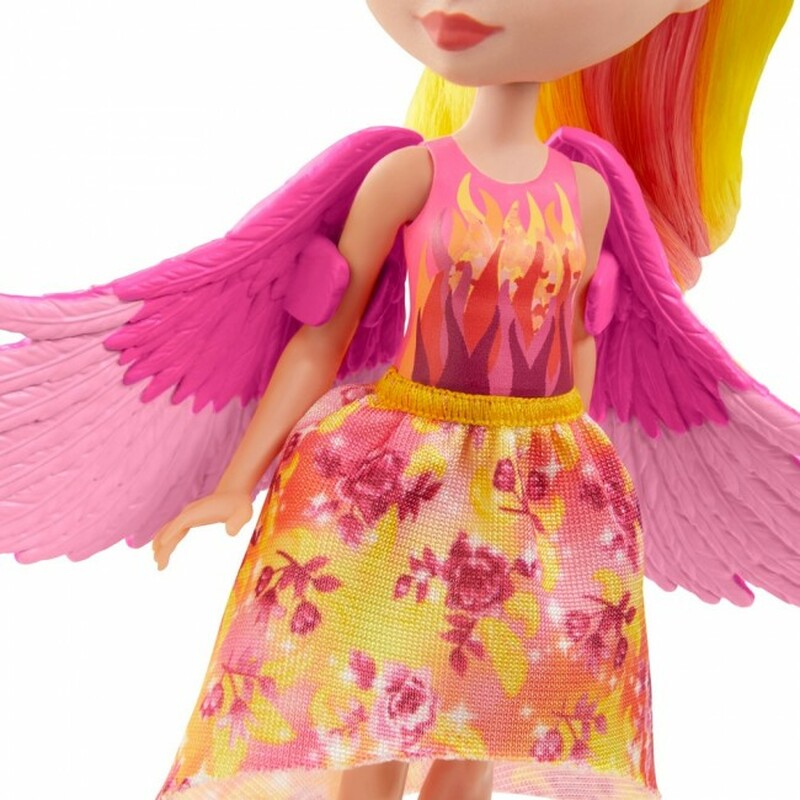 Enchantimals Royals Phoenix Puppe mit Phoenix-Vogelfreund und königlichem Outfit