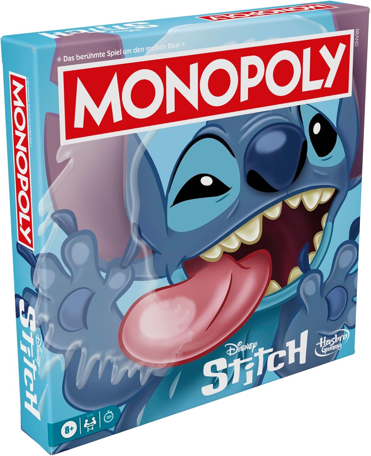 Monopoly Disney Stitch Edition Brettspiel in deutscher Sprache mit Spielfiguren und thematischem Spielplan
