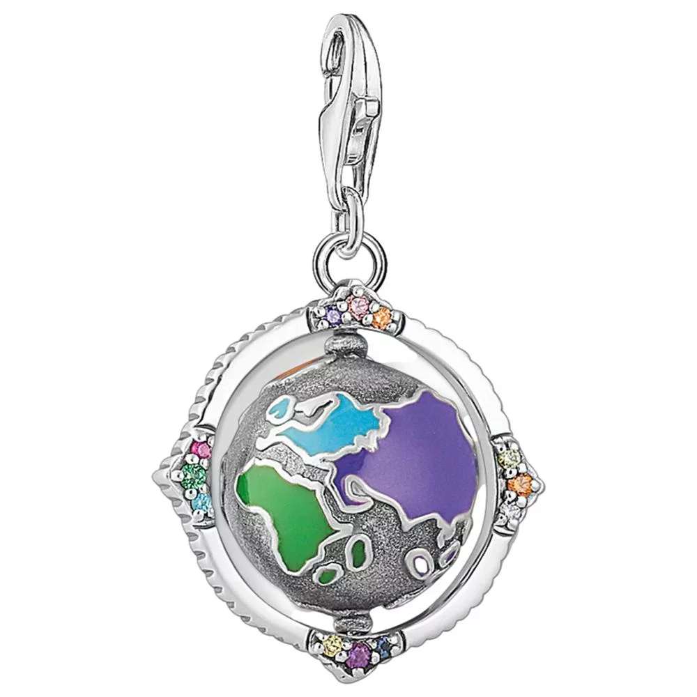 Thomas Sabo Anhänger Charm-Club Vintage Weltkugel Bunt 1766-845-7 Thomas, Sabo, Anhänger, Charm-Club, Vintage, Weltkugel, Bunt, 1766-845-7