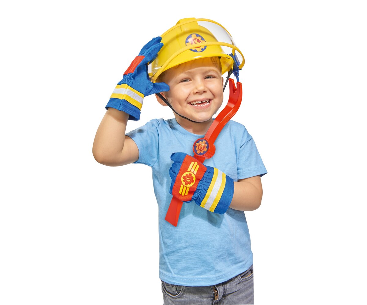 Sam Feuerwehr Handschuhe 109252475 Schutzhelm, Helm, Handschuh, Person, Portrait