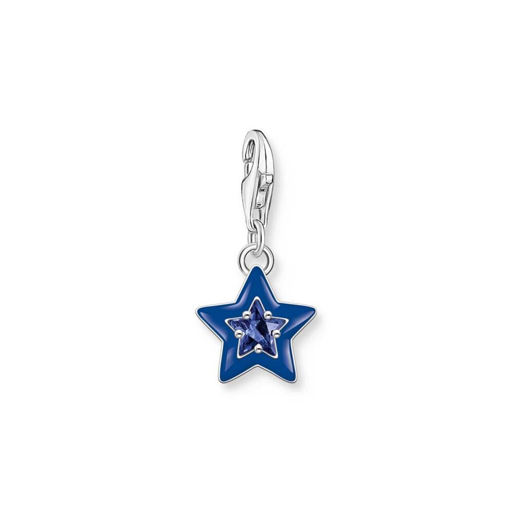 Thomas Sabo Anhänger Charm-Club Stern M Blauem Stein 2043-496-7 Thomas, Sabo, Anhänger, Charm-Club, Stern, M, Blauem, Stein, 2043-496-7, Zubehor, Stern-Symbol, Symbol