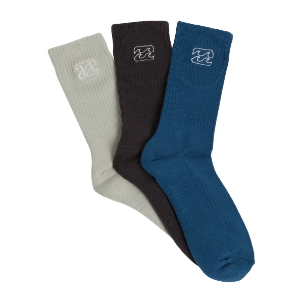 Billabong Wave Wash Herrensocken – 3er-Pack im sportlichen Design Billabong Wave Wash Herrensocken – 3er-Pack im sportlichen Design