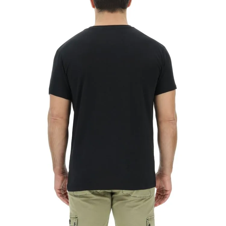 JEEP Herren T-Shirt O103354BK - Schwarz mit großem Logo-Print GR. XXL