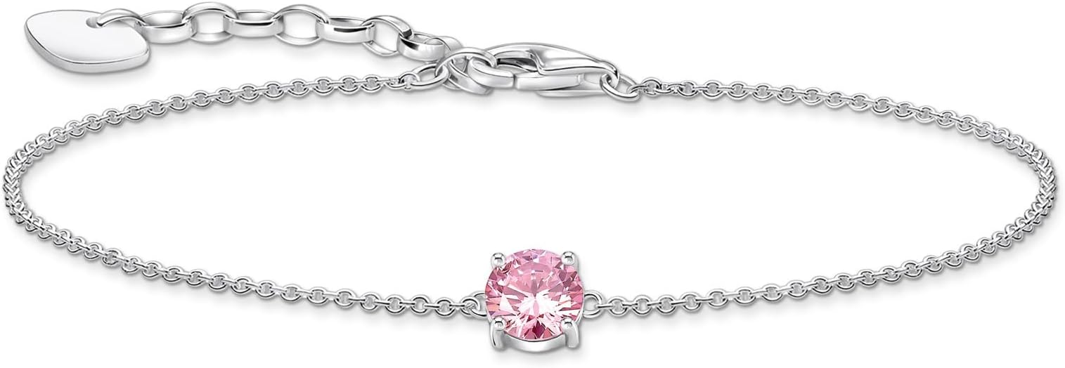 Thomas Sabo Armband Mit Anhänger Zirkonia Länge 19 Cm Pink Silber A2156-051-9-L19V Thomas, Sabo, Armband, Mit, Anhänger, Zirkonia, Länge, 19, Cm, Pink, Silber, A2156-051-9-L19V