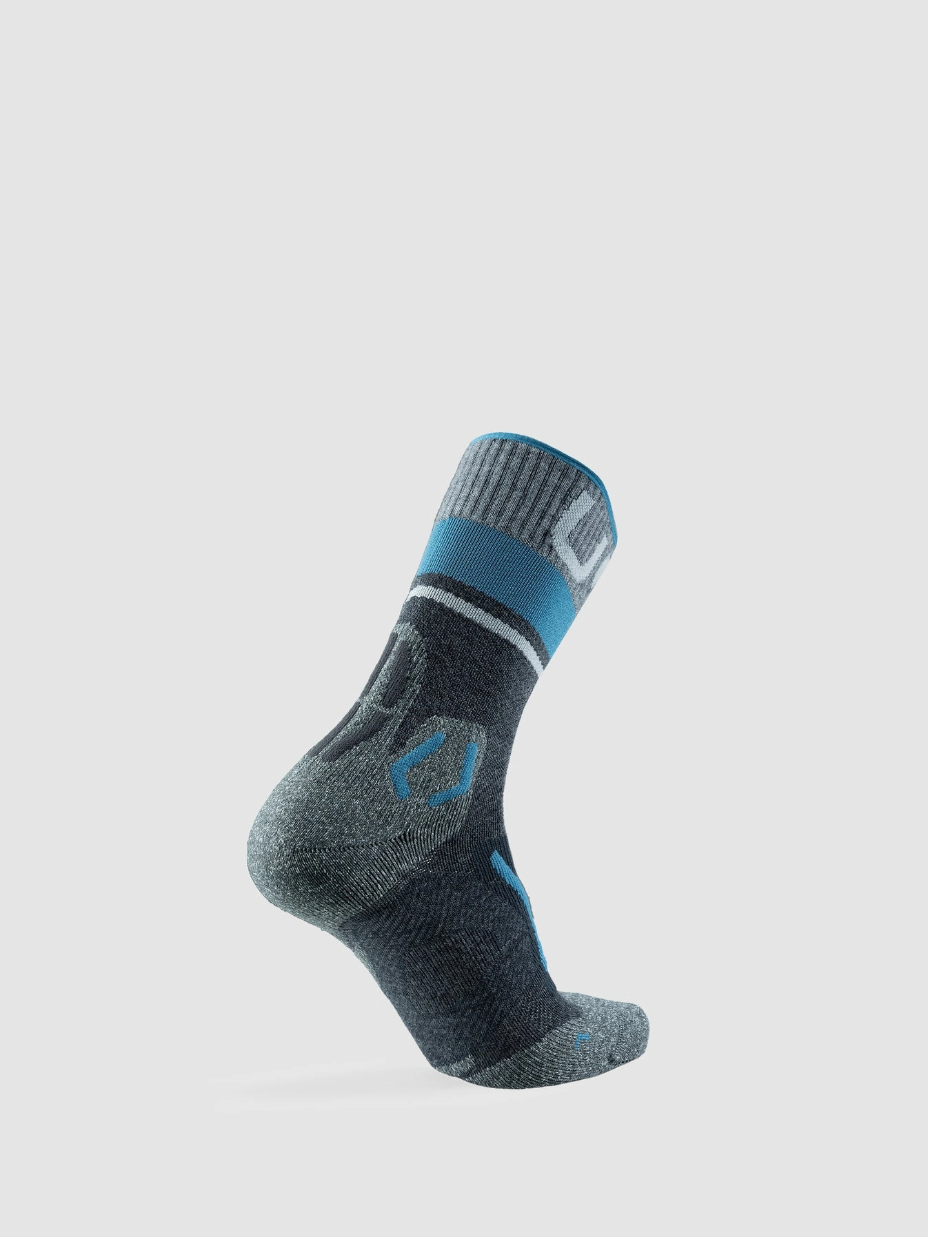 UYN Herren Trekkingsocken One Merino S100276G177 - Grau/Blau GR. 42/44