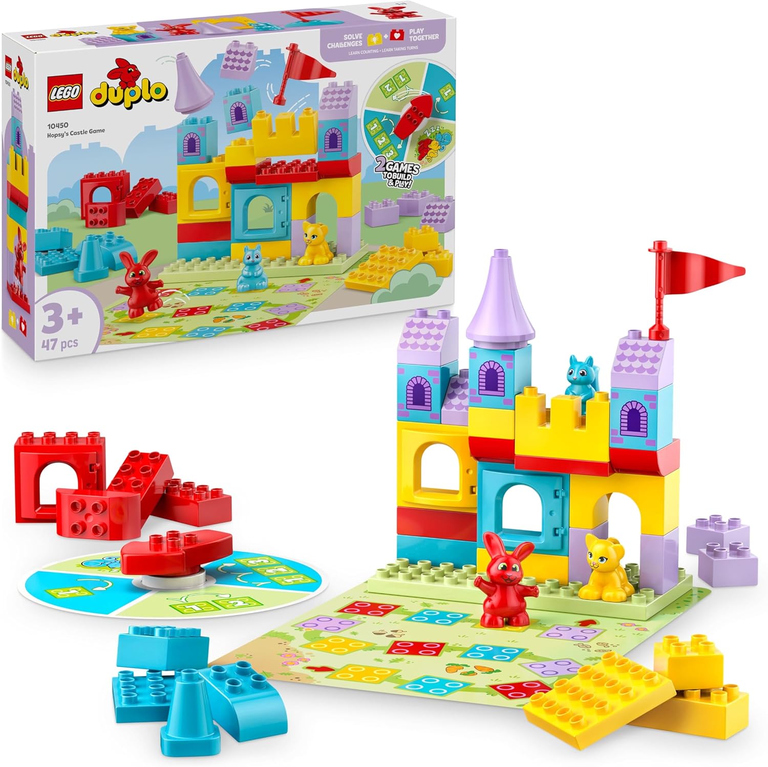 LEGO® DUPLO 10450 Hopsys Burgspiel LEGO® DUPLO 10450 Hopsys Burgspiel – Verpackung, Zubehör und Details sichtbar