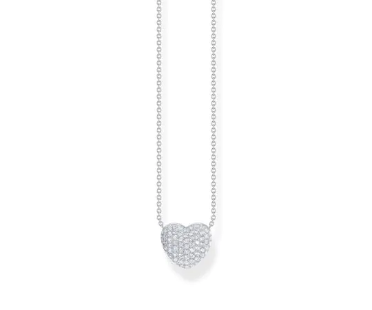 Thomas Sabo Kette Mit Herz Steine Länge 45 Cm Weiß Silber KE2277-051-14-L45V Thomas, Sabo, Kette, Mit, Herz, Steine, Länge, 45, Cm, Weiß, Silber, KE2277-051-14-L45V