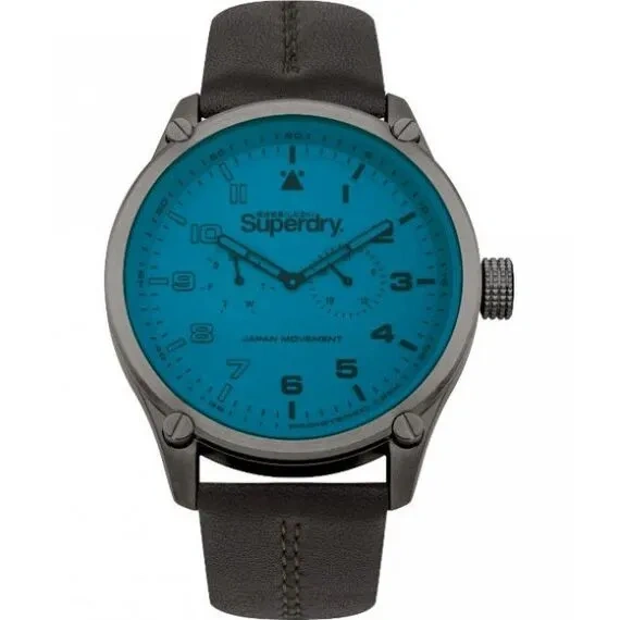 Superdry SYG208UBR - Herren-Analoguhr, 48 mm, Leder Braun Superdry SYG208UBR - Herren-Analoguhr, 48 mm, Leder Braun