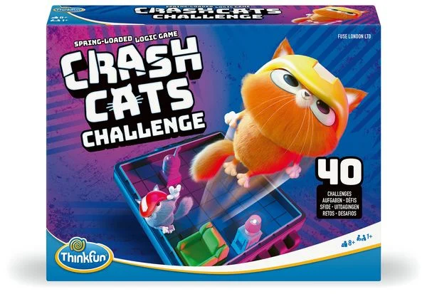 ThinkFun - 76650 - Crash Cats Challenge - Das actiongeladene Katzen-Logikspiel für Kinder ab 8 Jahren!
