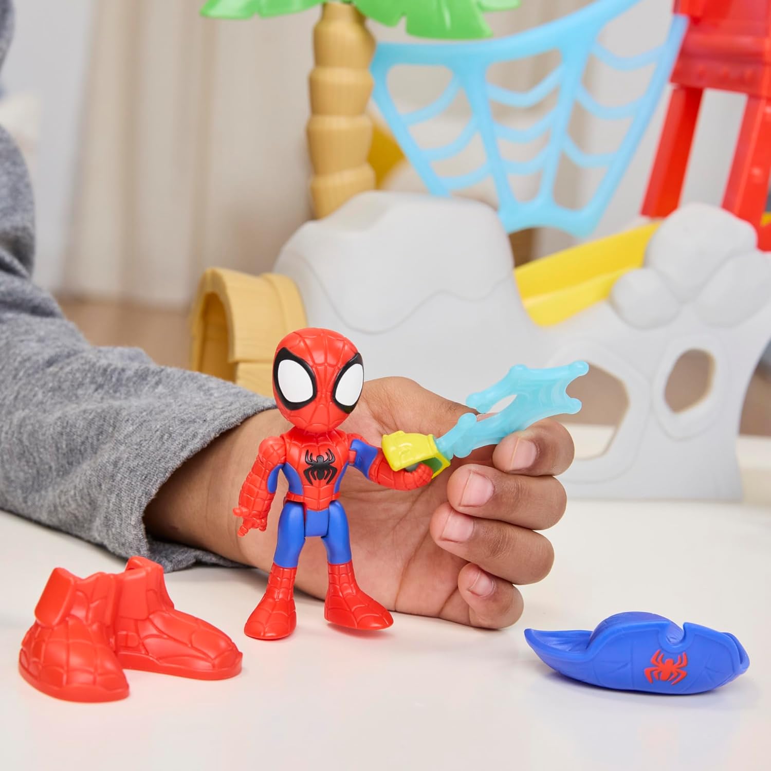 Marvel Spidey und Seine Super-Freunde Water-Webs Spidey Insel Spielset mit 2 Figuren