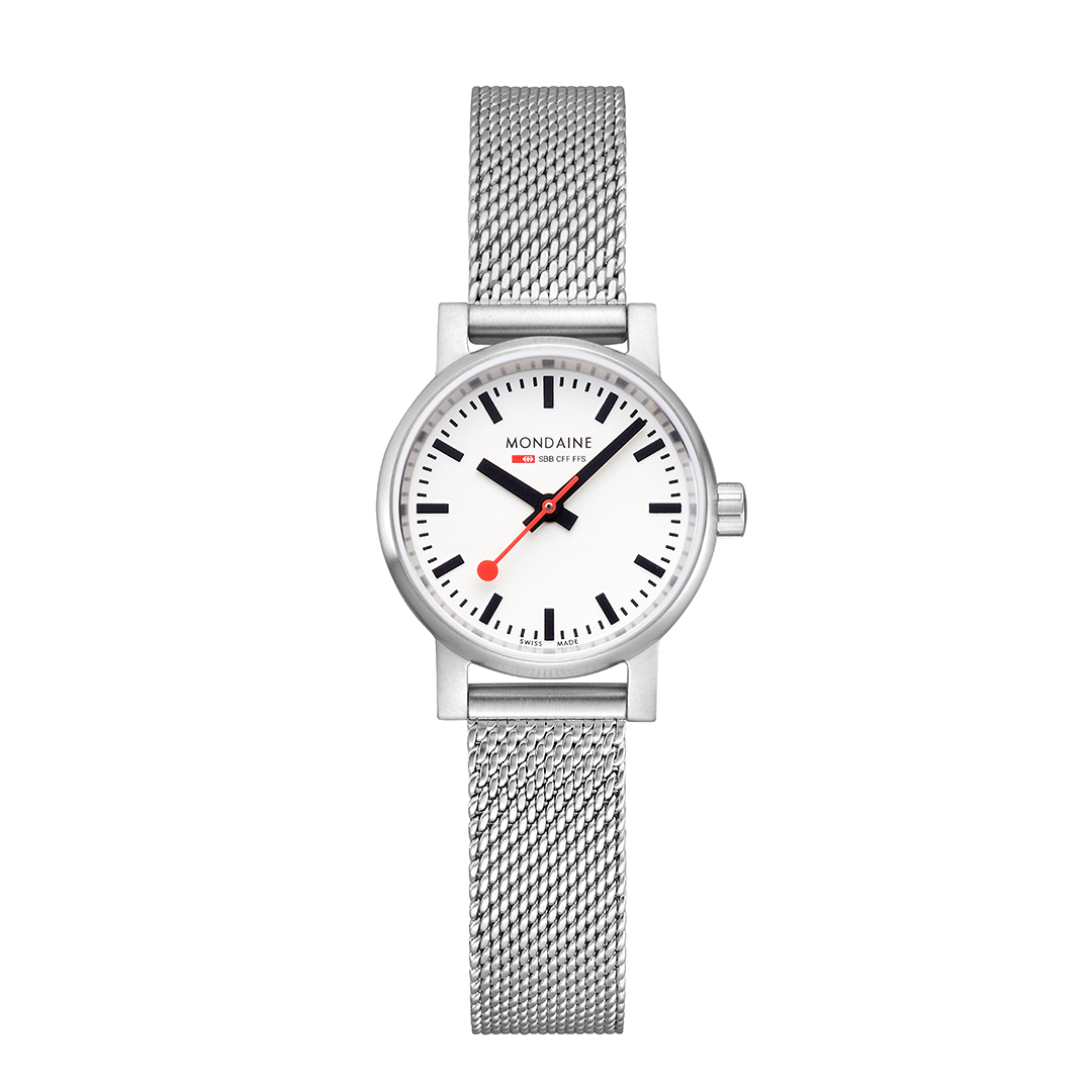 Mondaine, evo2, 316L, Stainless, steel, Wiße, MSE.26110.SM, Armbanduhr, Arm, Körperteil, Person