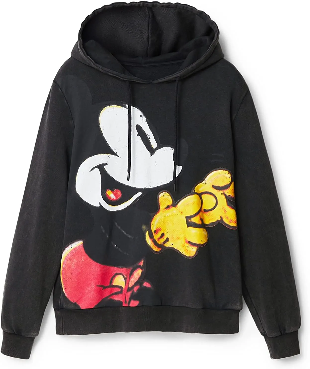 Desigual Damen Sweatshirt - Schwarzes Sweatshirt mit Mickey-Mouse-Print 22WWSK492022 GR. M