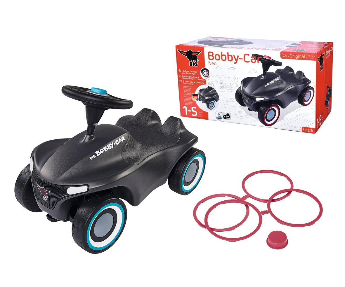 BIG_Bobby_Car_Neo_Anthrazit_(800056243), Gras, Pflanze, Rasen, Rasenmäher, Werkzeug