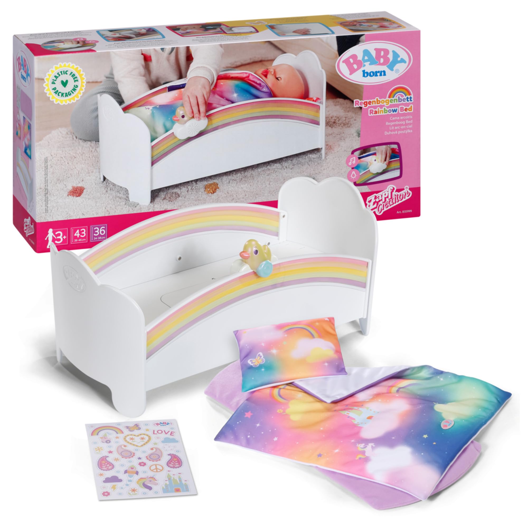 BABY, born, Regenbogen, Bett