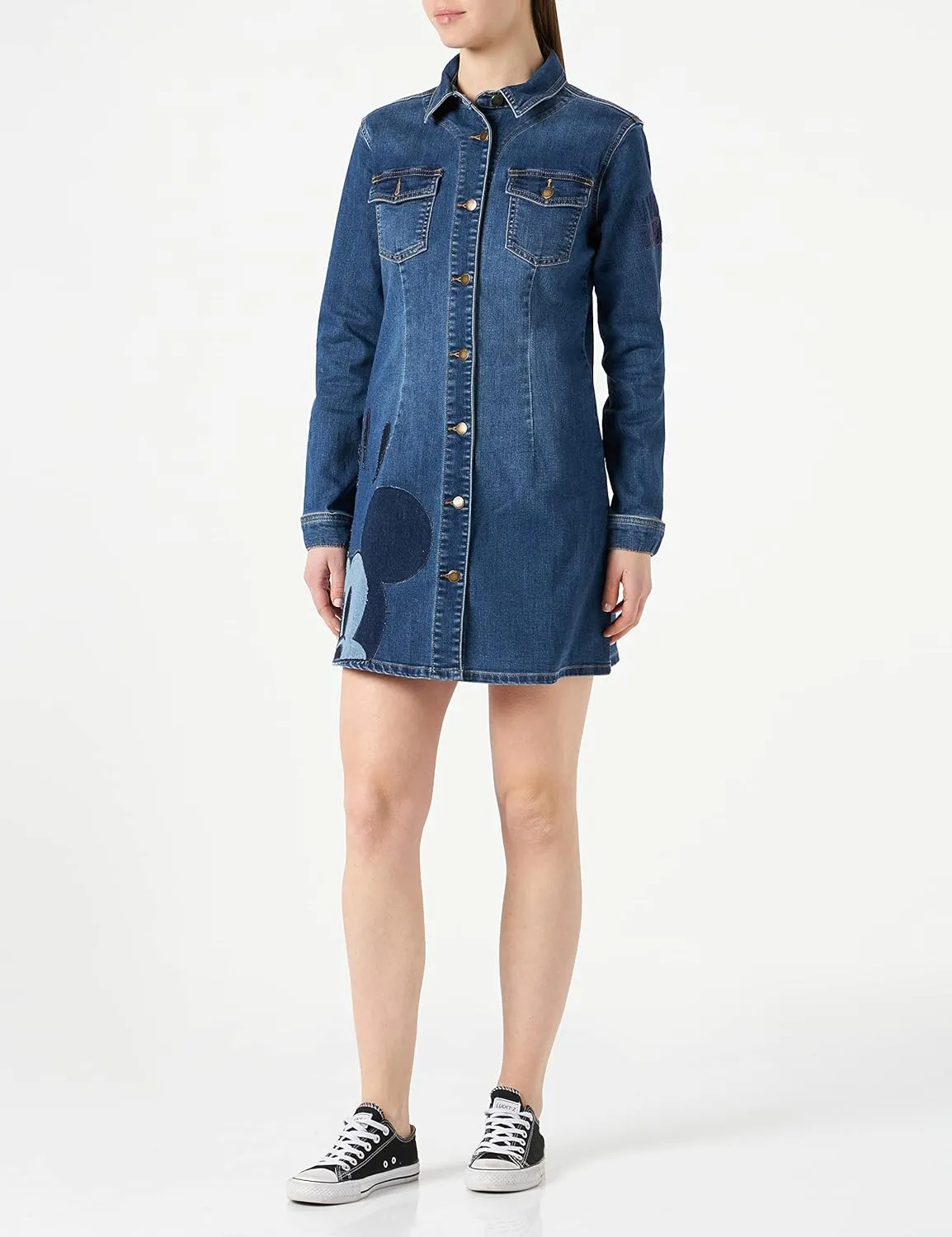 Desigual Damen Jeanskleid „Mickey Pat“ - Blau 22SWVD06 GR. L